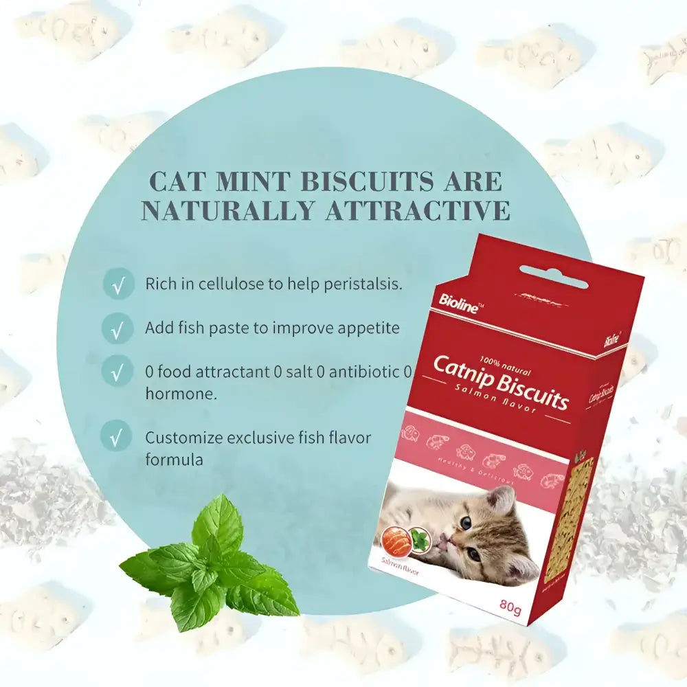 Bioline catnip biscuits 80g flavor - cod