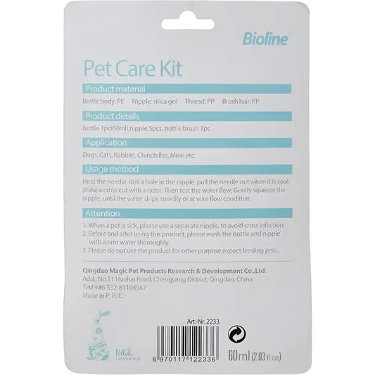 Bioline feeding bottle with nipples