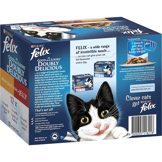 Felix doubly delicious – meat selection in jelly (12 x 85g)