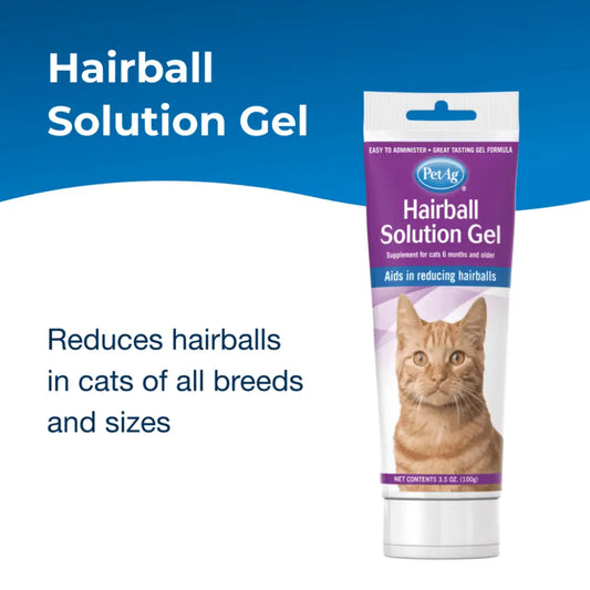 Hairball solution gel supplement for cats