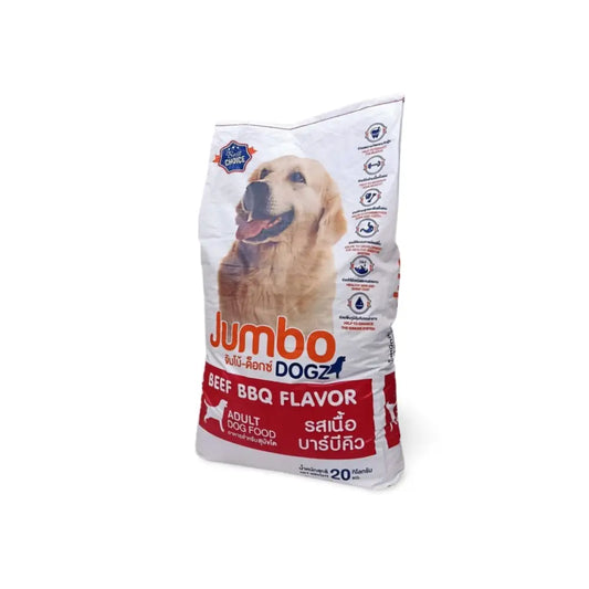 Jumbo dogz adult dog food – beef bbq flavor 20 kg