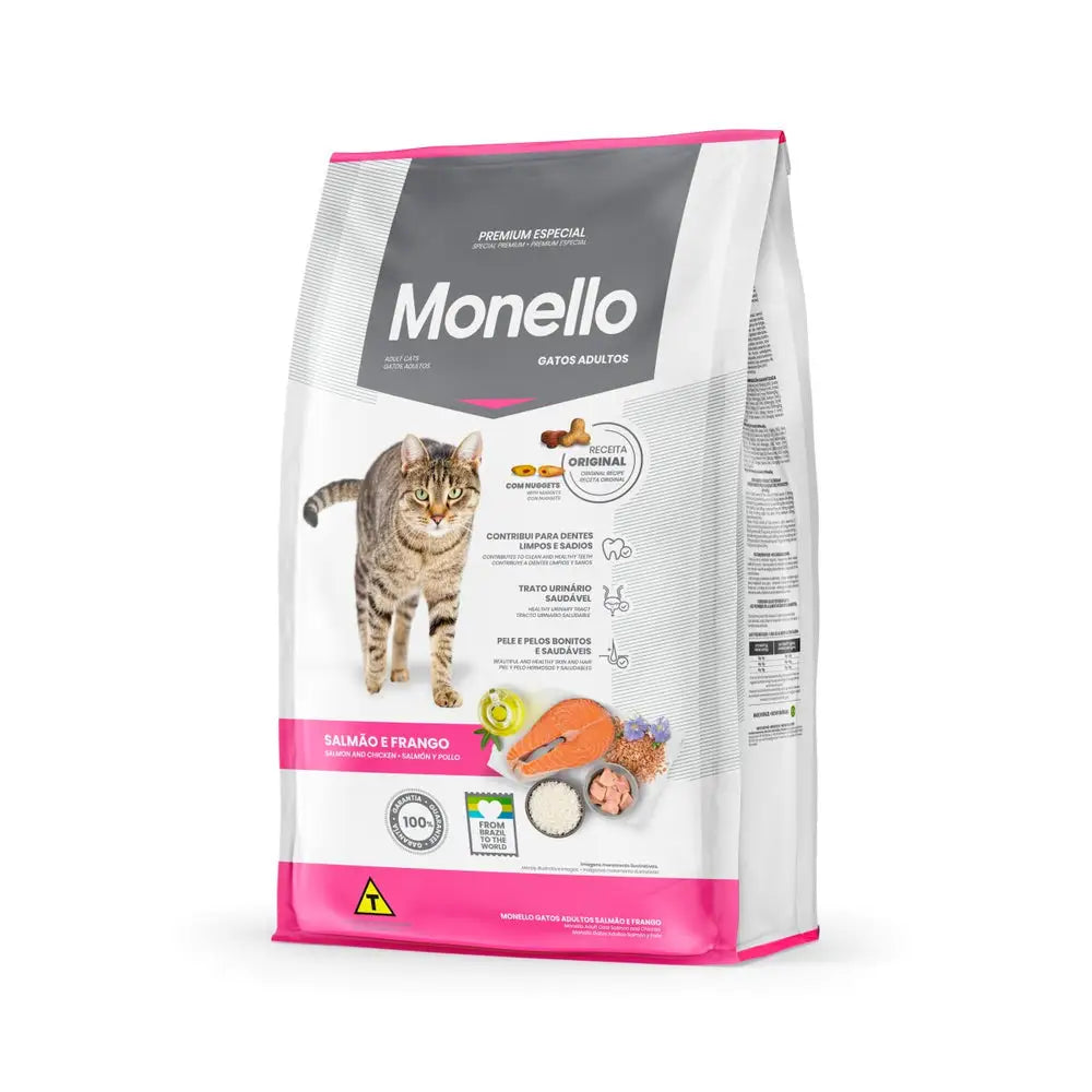 Monello adult cat dry food – salmon & chicken