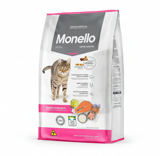 Monello adult cat dry food – salmon & chicken