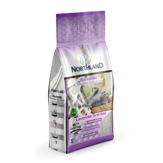 Northland bentonite clumping cat litter - lavender 10l