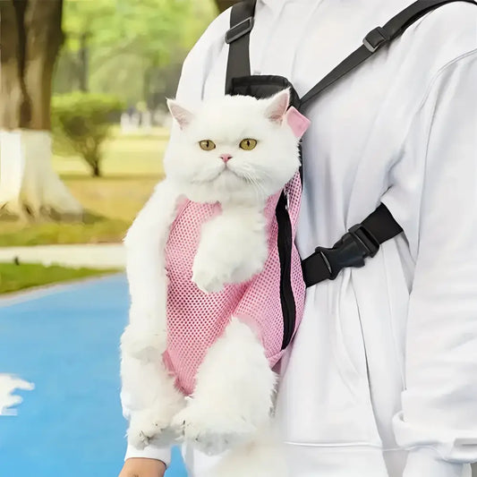 Pet carrier backpack for cats and small dogs