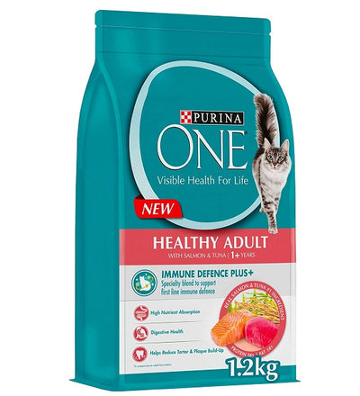 PURINA ONE Healthy Adult Salmon & Tuna Cat Dry Food