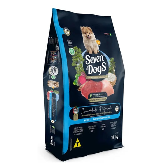Seven dogs dog food for puppies – small & mini breeds beef chicken cereals 10.1kg