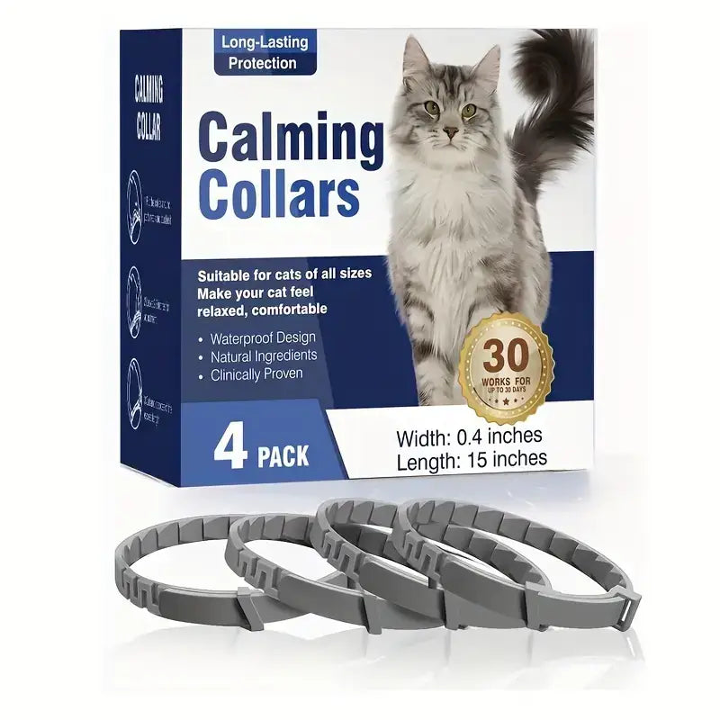 Adjustable calming collars for cats with clinically proven protection