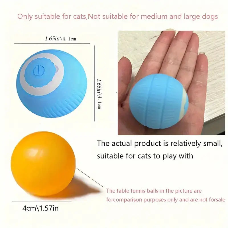 Automatic cat teaser rolling ball