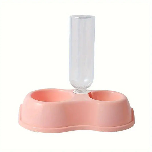 Automatic pet feeder and water dispenser pink