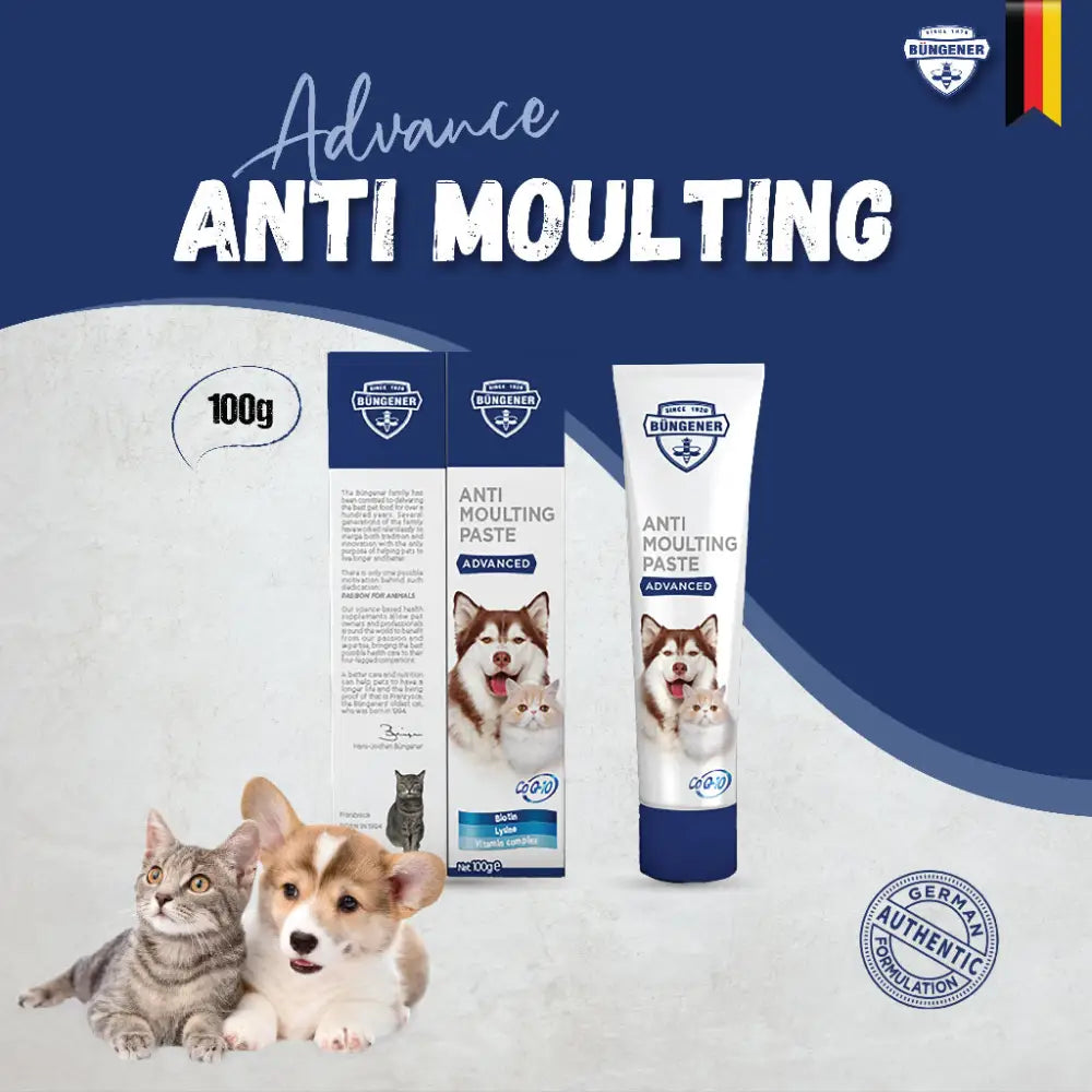 Bungener advanced anti moulting paste for dogs & cats | 100g