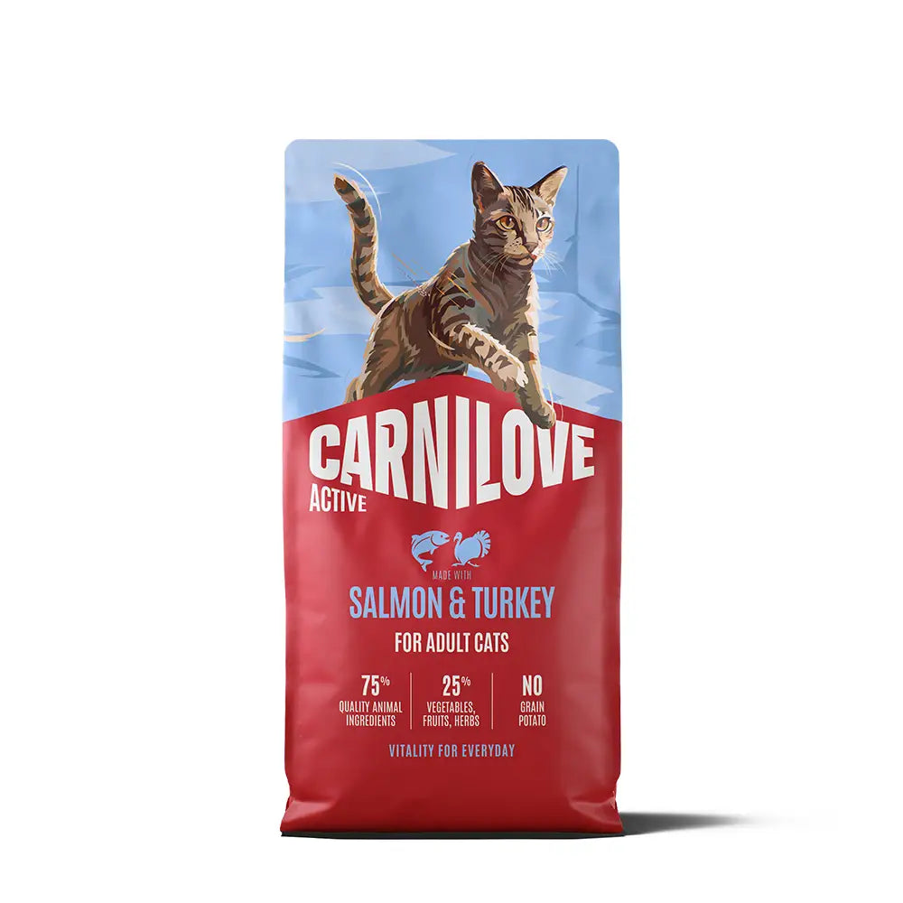 Carnilove active salmon & turkey for adult all breeds dry cat food
