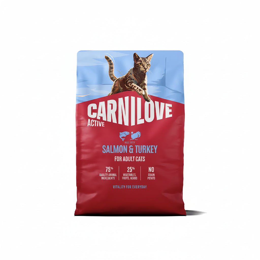 Carnilove active salmon & turkey for adult all breeds dry cat food