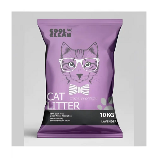 Cool clean clumping cat litter weight - 10kg flavor - lavender