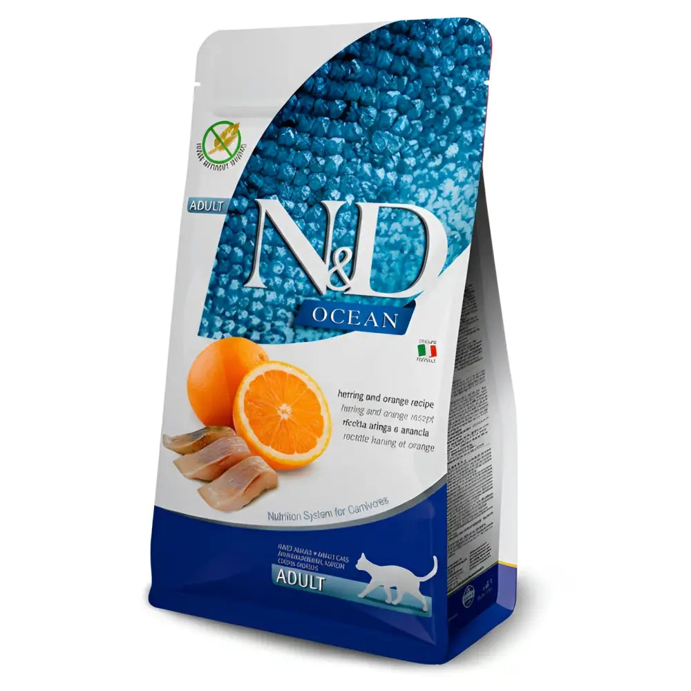 Farmina n&d ocean-herring and orange adult dry cat food