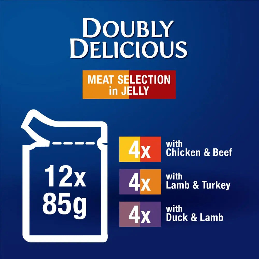 Felix doubly delicious – meat selection in jelly (12 x 85g)