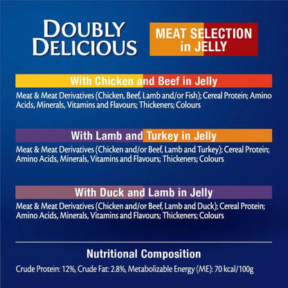 Felix doubly delicious – meat selection in jelly (12 x 85g)