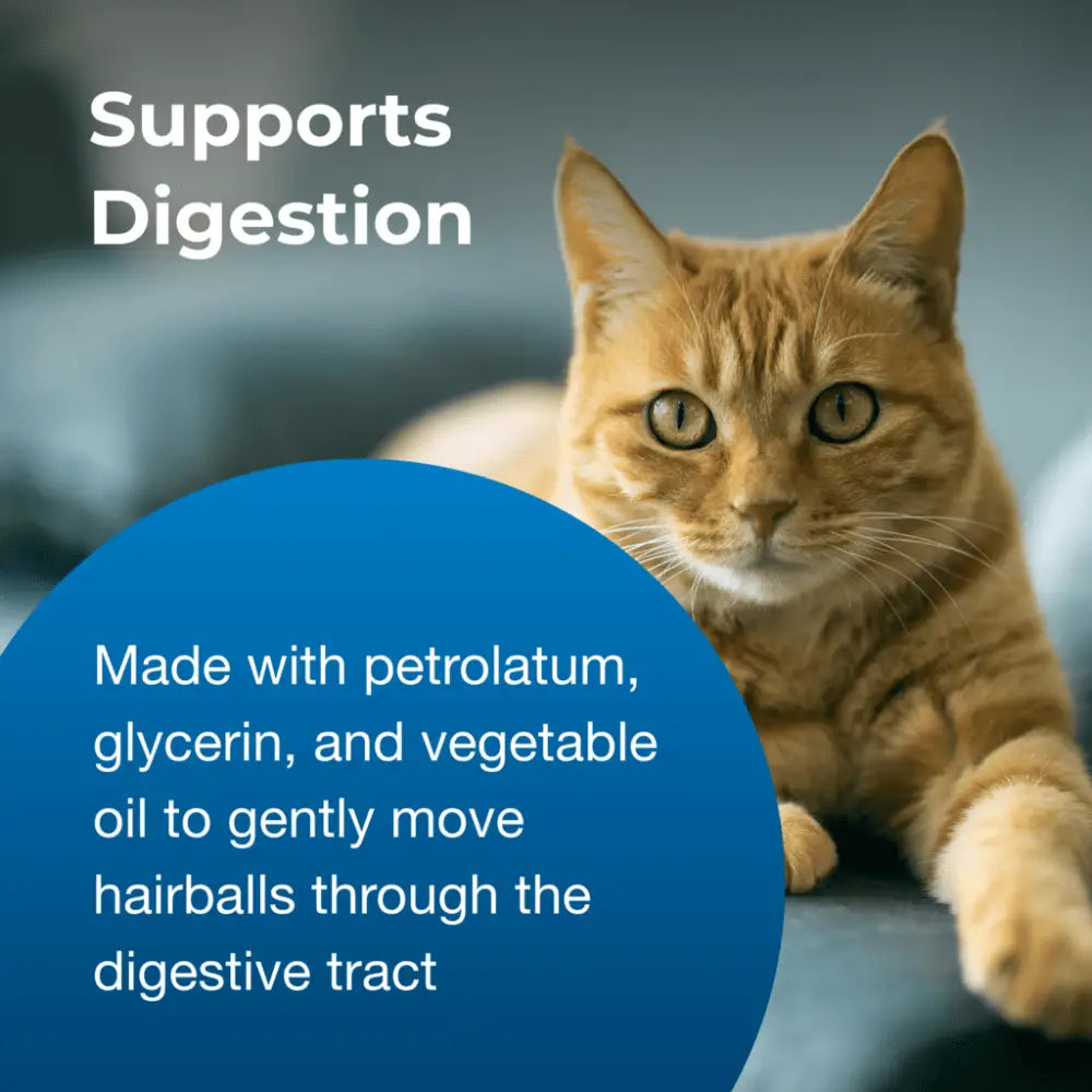 Hairball solution gel supplement for cats