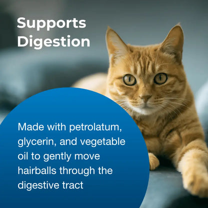 Hairball solution gel supplement for cats