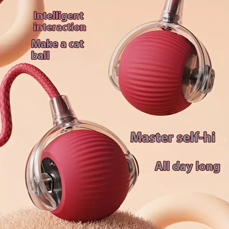 Interactive electric cat toy red