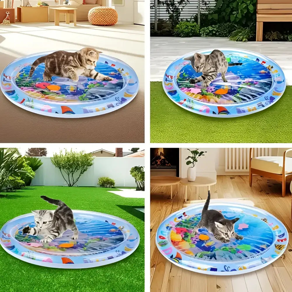 Interactive summer splash water mat for cats interactive summer splash water mat for cats