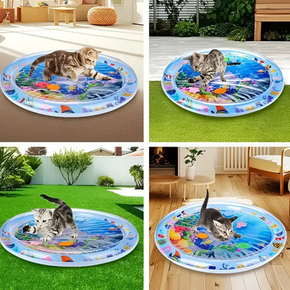 Interactive summer splash water mat for cats interactive summer splash water mat for cats