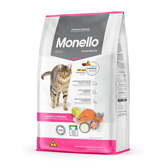 Monello adult cat mix food salmon and chicken flavor 15 kg