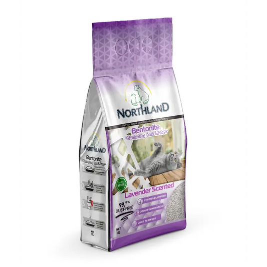 Northland bentonite clumping cat litter - lavender 10l