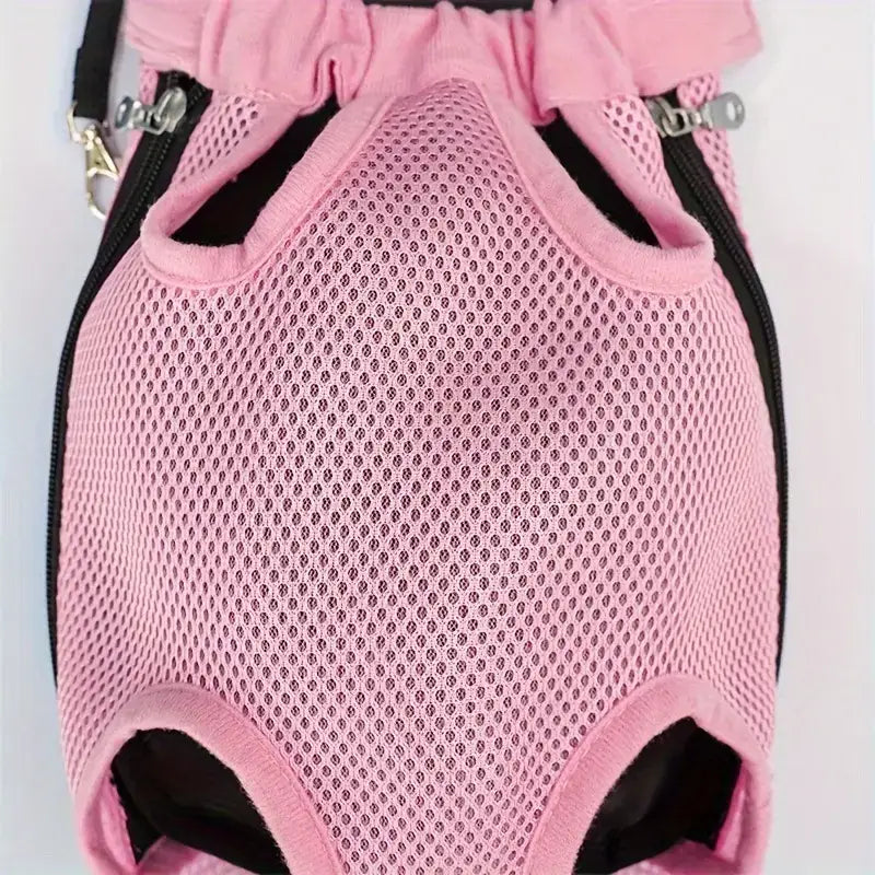 Pet carrier backpack for cats and small dogs pink