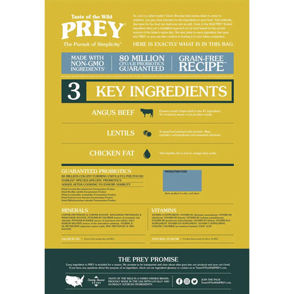 Taste of the wild prey angus beef dry cat food