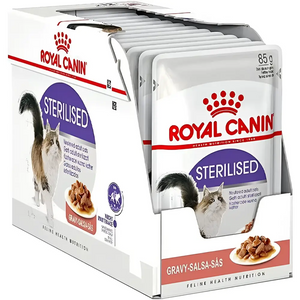 Royal canin sterilised in gravy adult wet cat food | 85g × 12