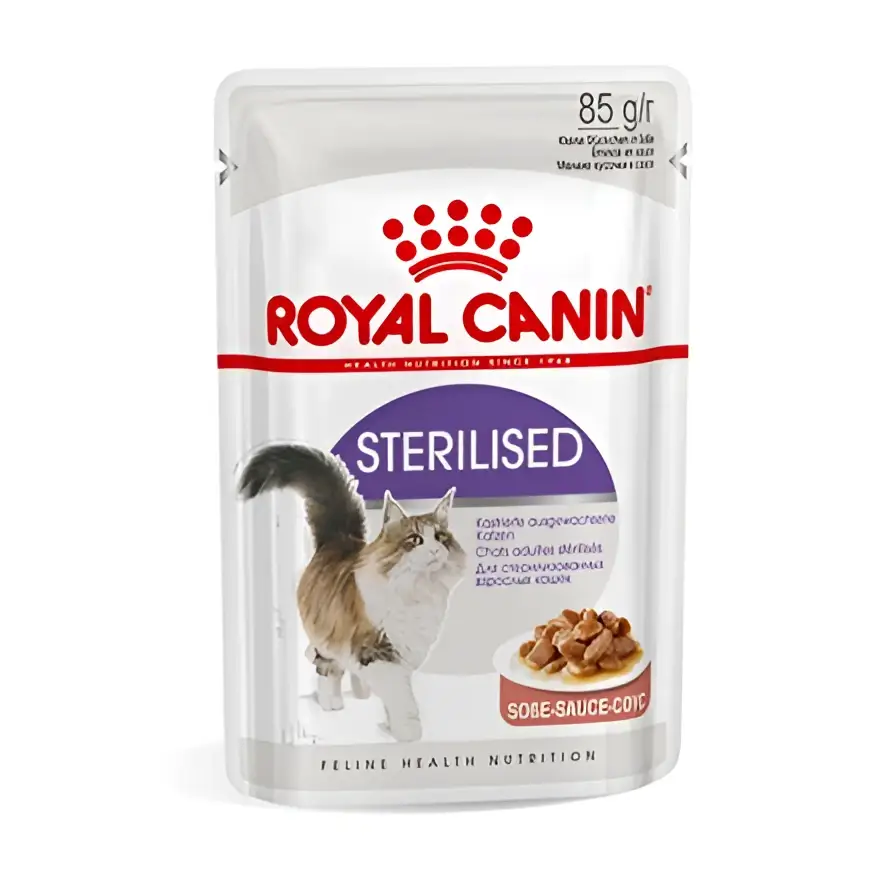 Royal canin sterilised in gravy adult wet cat food | 85g × 12
