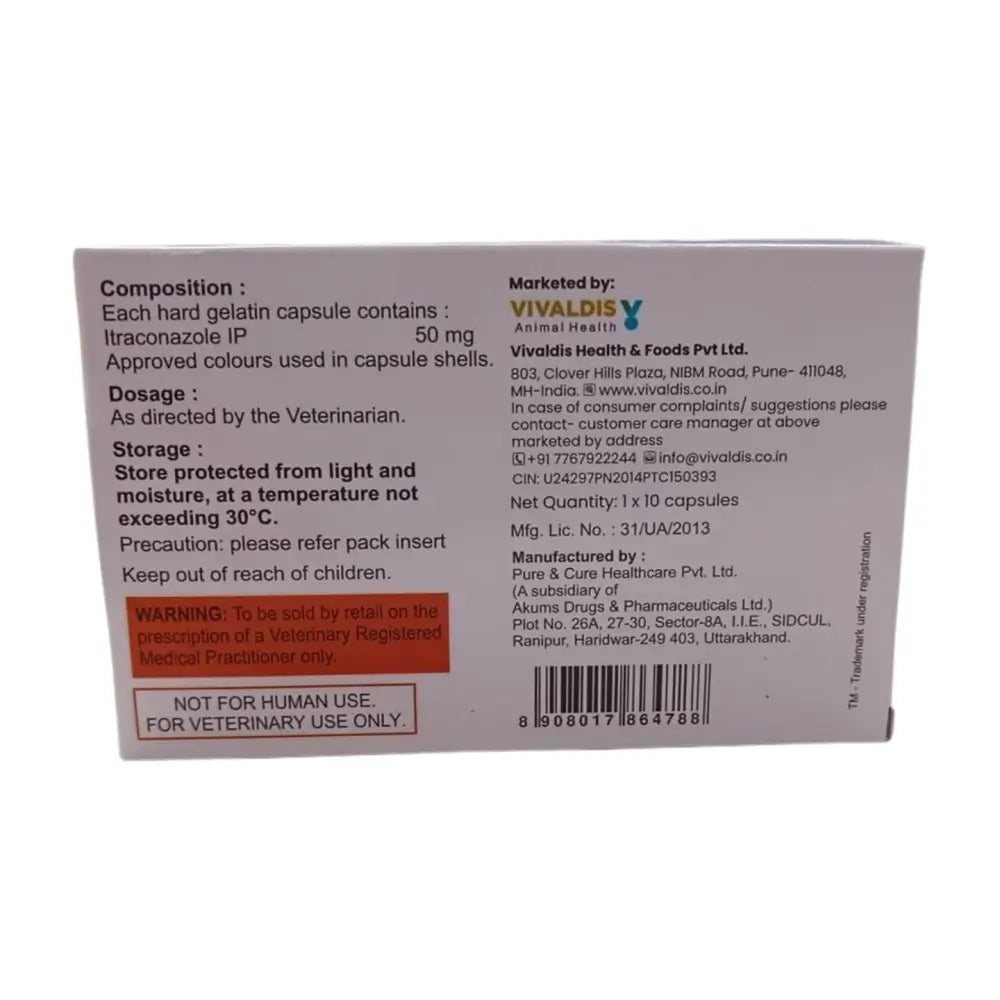 Subavet-it 50- intraconazole capsules | 10 caps.