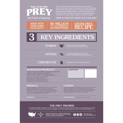 Taste of the wild prey turkey dry cat food
