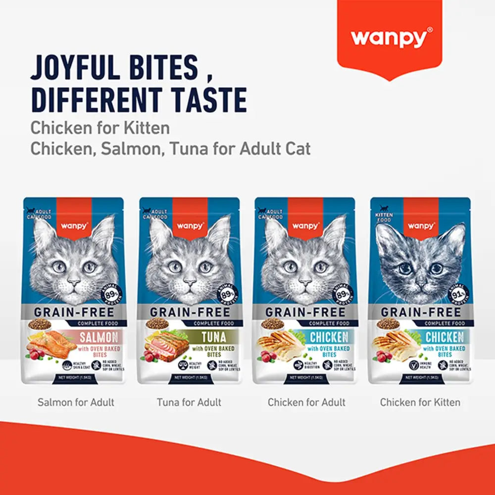 Wanpy grain free complete food for adult cat |chicken recipe