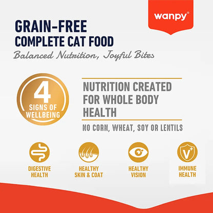 Wanpy grain free complete food for adult cat |chicken recipe
