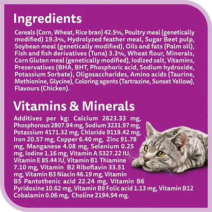 Whiskas chicken adult dry cat food