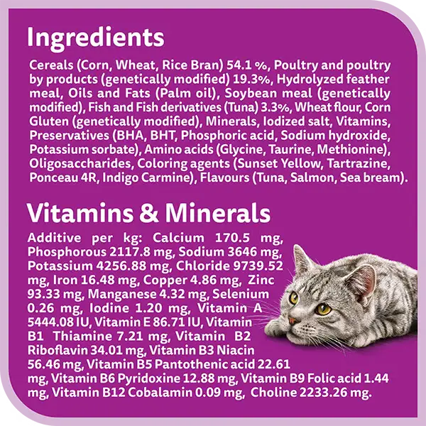 Whiskas tuna & salmon adult dry cat food