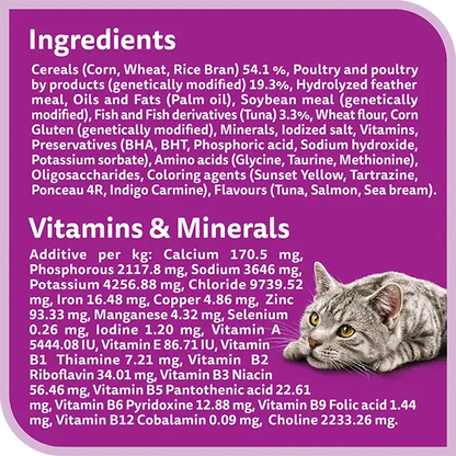 Whiskas tuna & salmon adult dry cat food